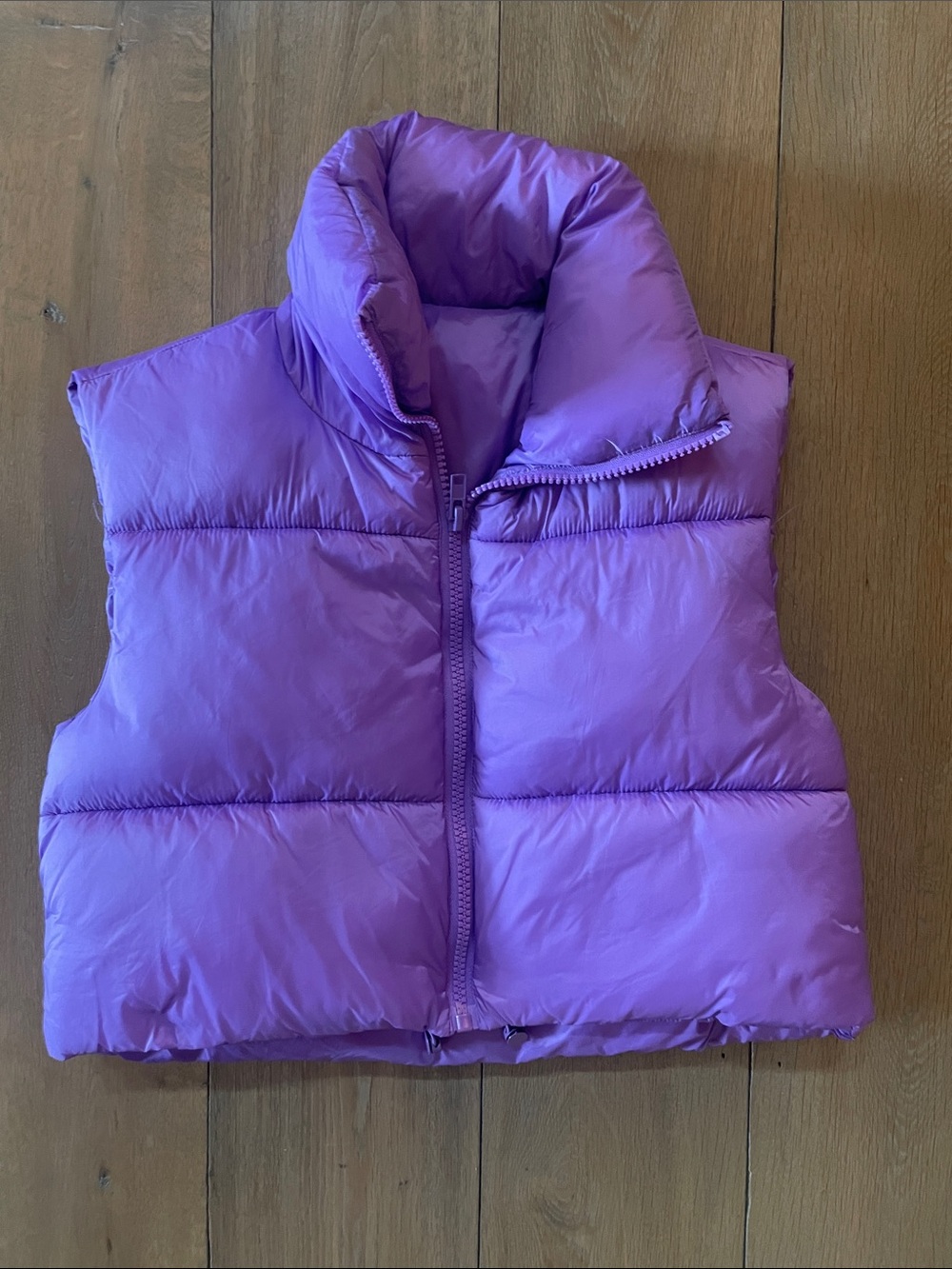 Puffy Cropped Purple Vest
